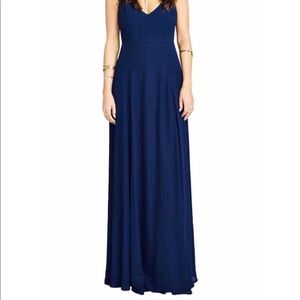 Blue halter maxi